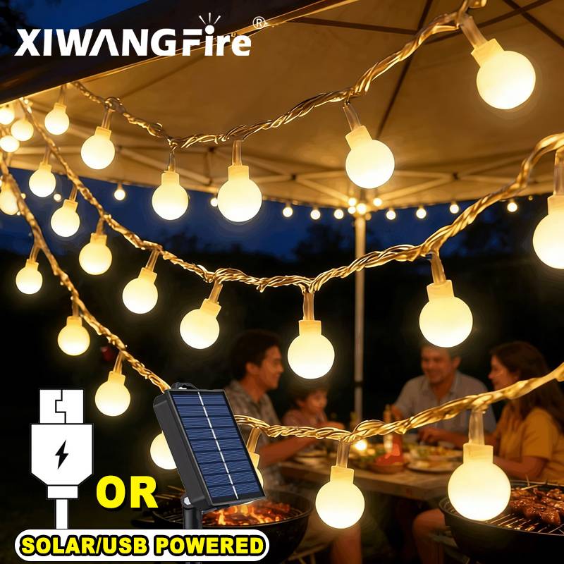 Lighting Decor Outdoor - Luzes de Cordão Solares/USB/Bateria de 3-10M,