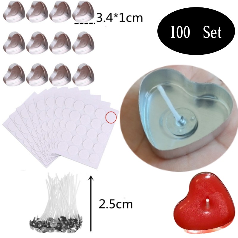 Candle Holder Set - 100 conjuntos em forma de coração