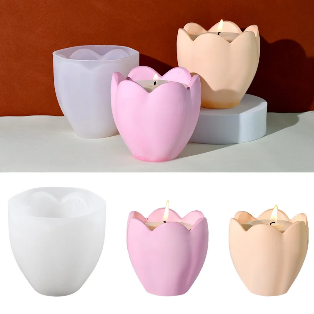 Candle Holder Set - Suporte de vela de tulipa, moldes