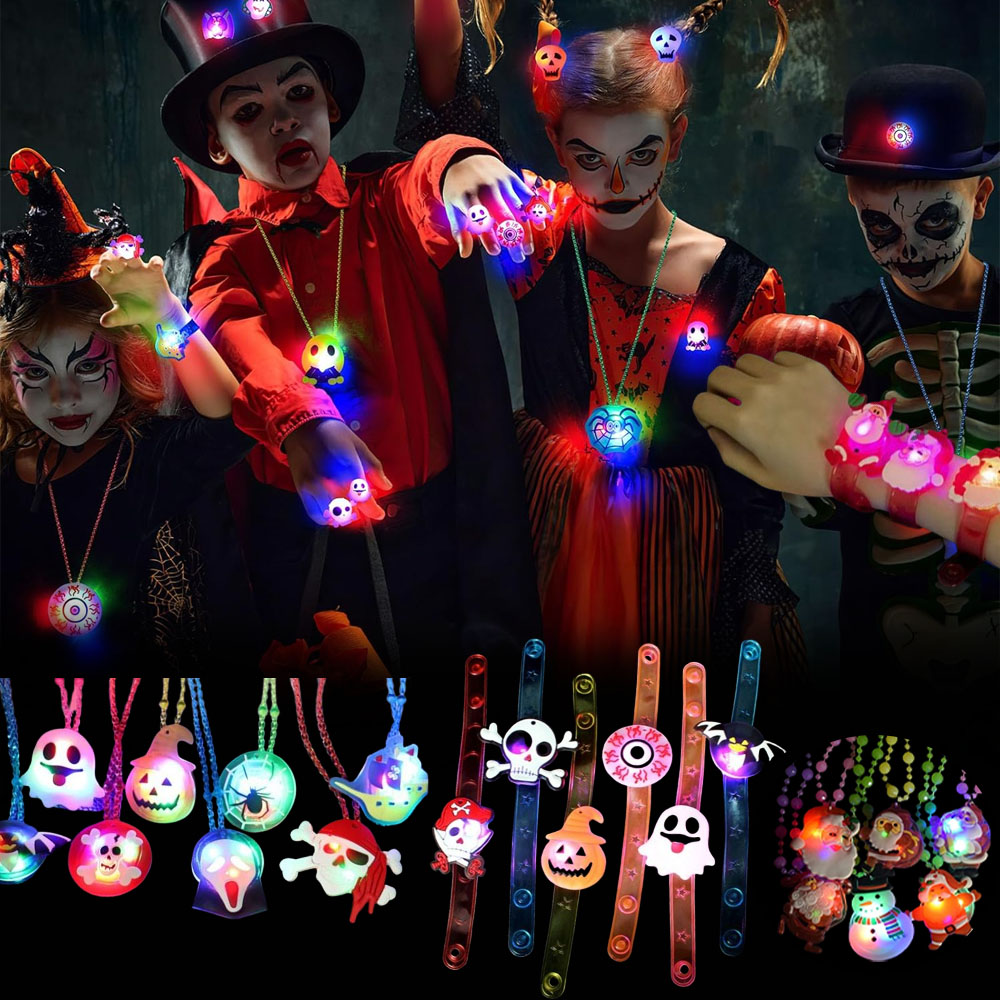 Pendant Lighting Christmas Decor - 12-120 pçs halloween natal brilho colar
