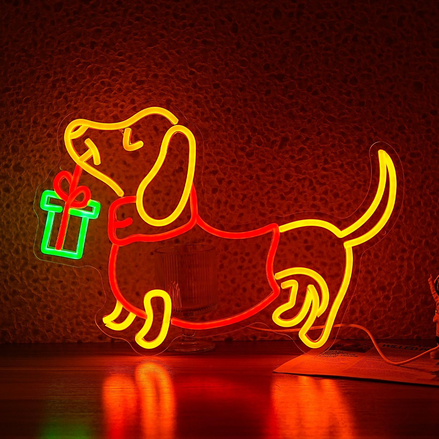 Lighting Home Decor Ideas - Usb regulável dachshund sinal de néon
