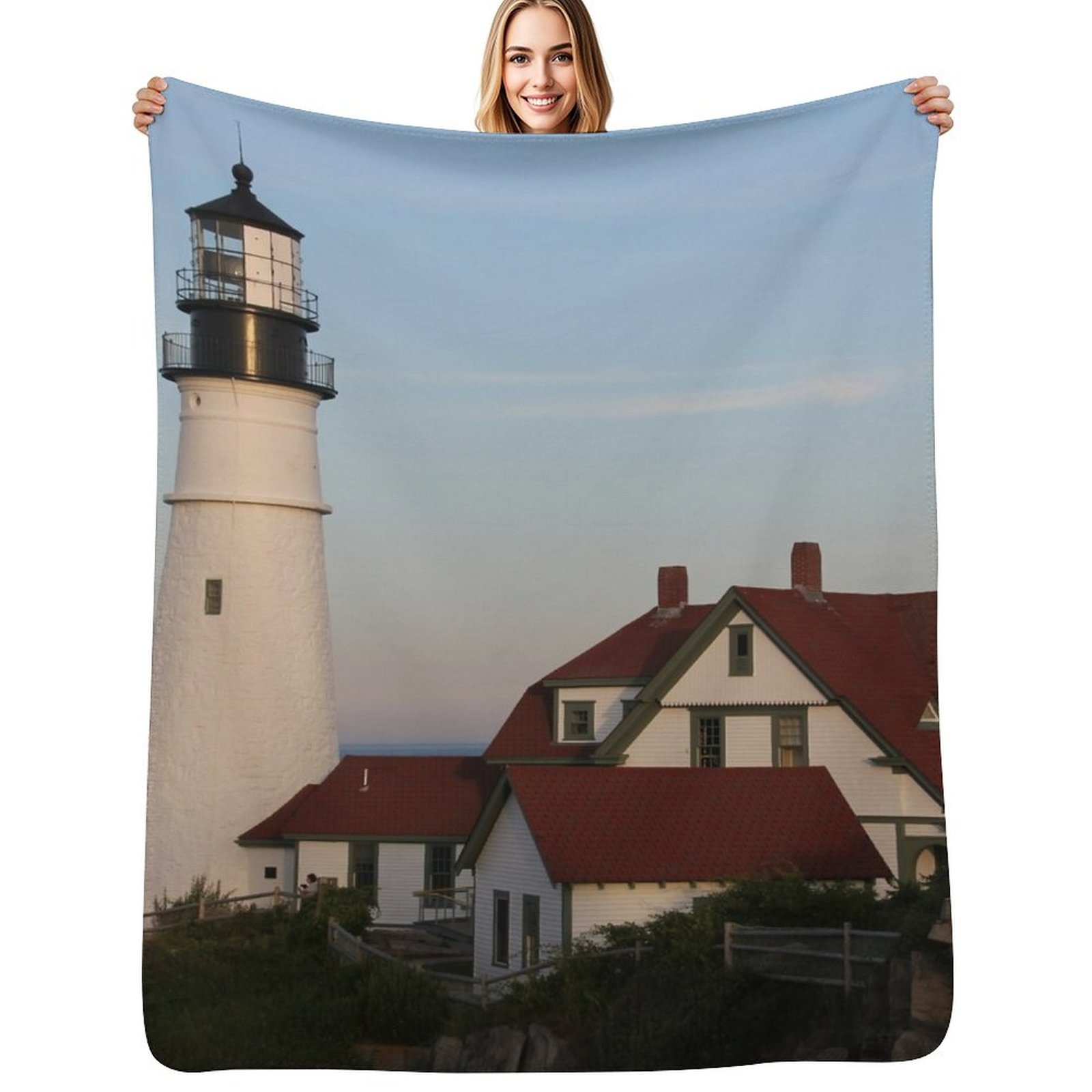 Lighting Home Decor Ideas - Cobertor Portland Head Light Throw, luxuoso,