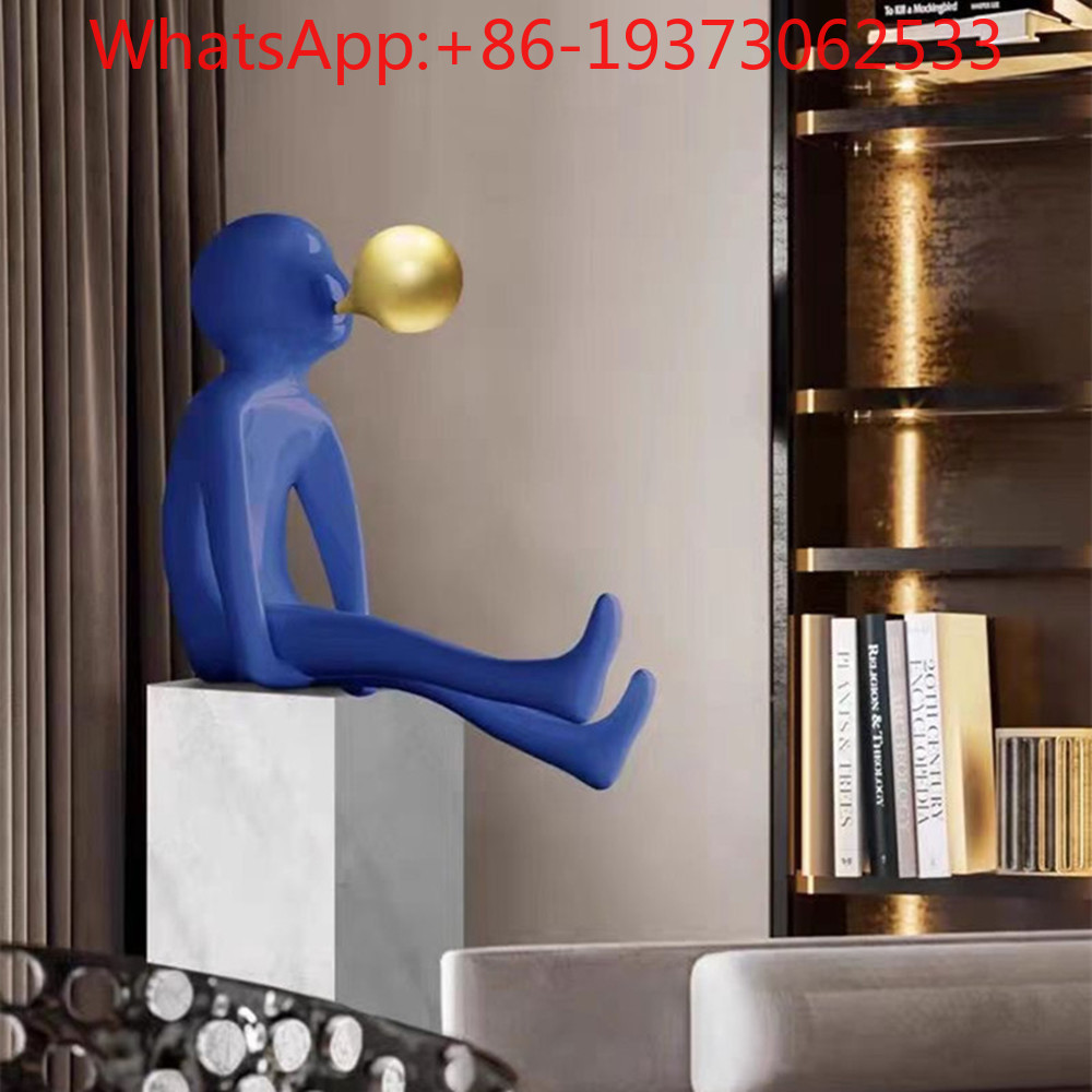 Lighting Decoration - Escultura de Entrada com Figura Soprando