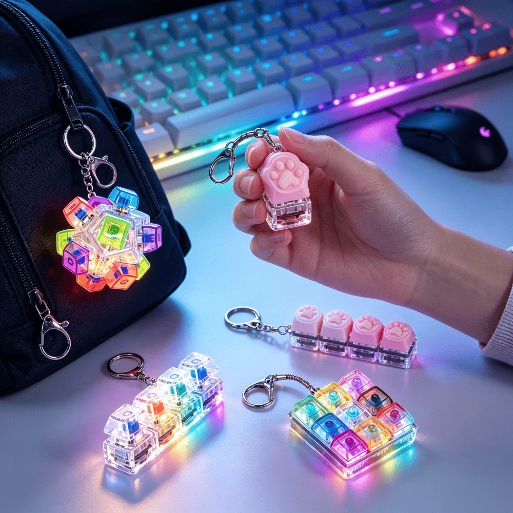 Lighting Home Decor Ideas - Chaveiro LED com Teclado e Botão