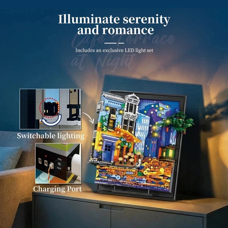 Lighting Home Decor Ideas - Quadro Decorativo Night Sky Cafe com
