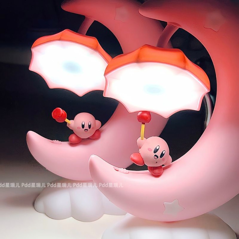 Led Moon Lamp - Luminária Noturna Kirby Fofa, Abajur Kawaii