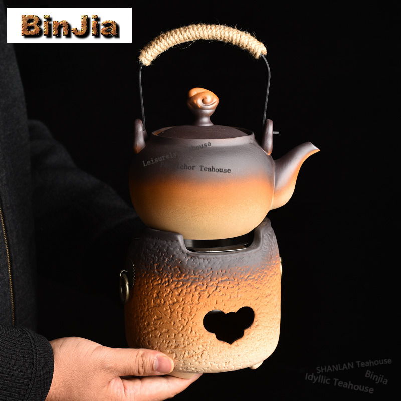 Candle Holder Set - Suporte de Cerâmica Rústica com Alça