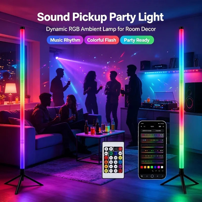 Home Lighting And Decor - 2PCS Luminária de Chão RGB de