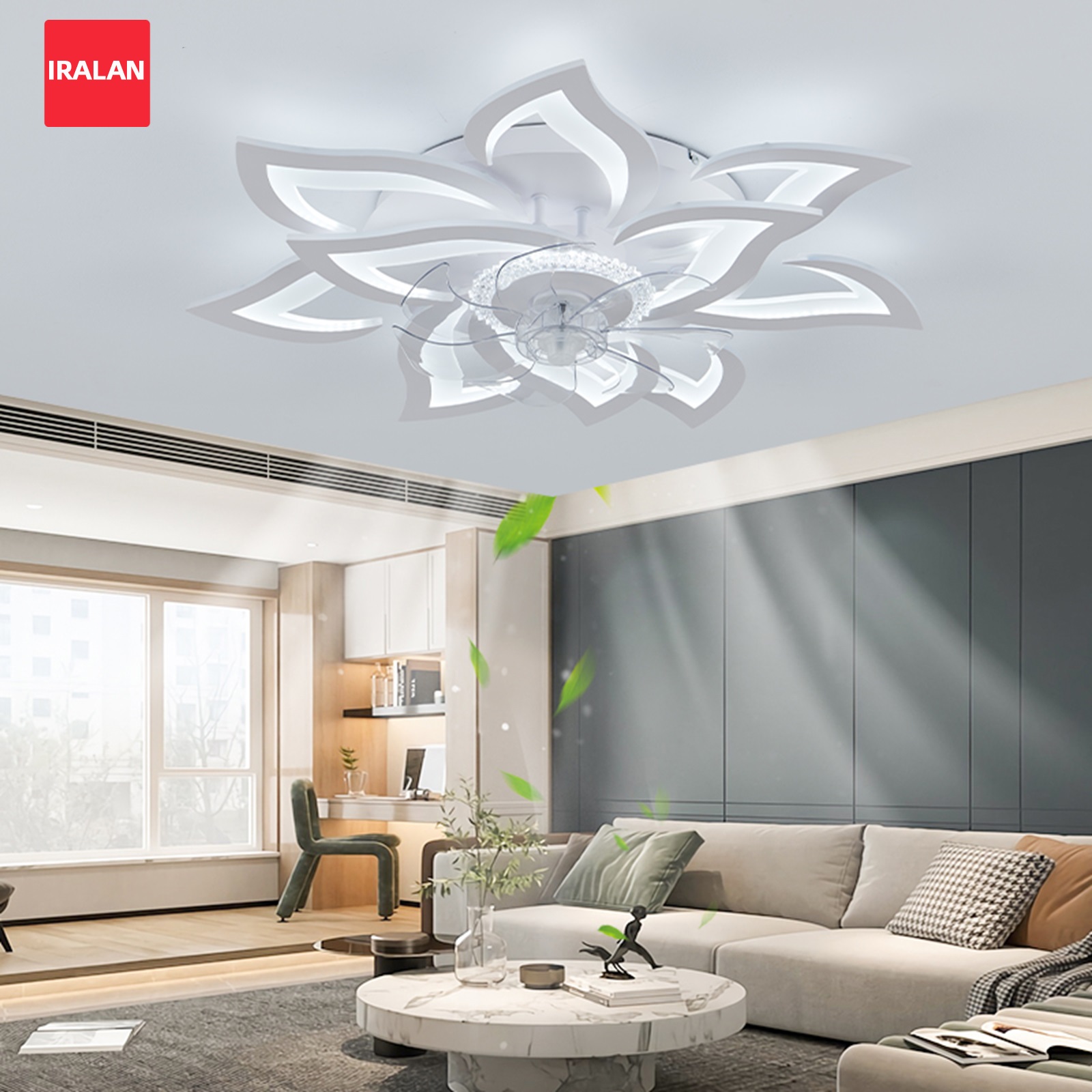 Decor Lighting Fans - Ventilador de teto flor com iluminação