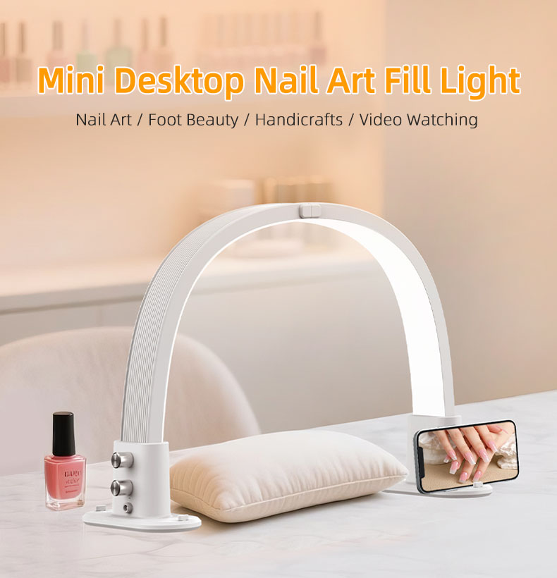 Mini-meia-lua manicure luz de  - Led Moon Lamp avaliação e preço