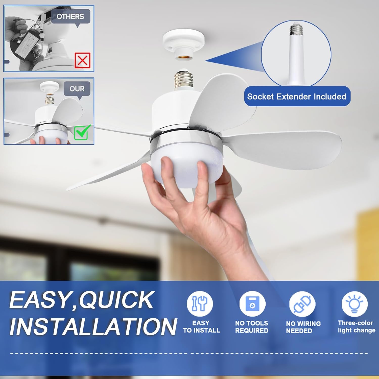 Ventilador de Teto com Luz e C - Home Lighting And Decor avaliação e preço