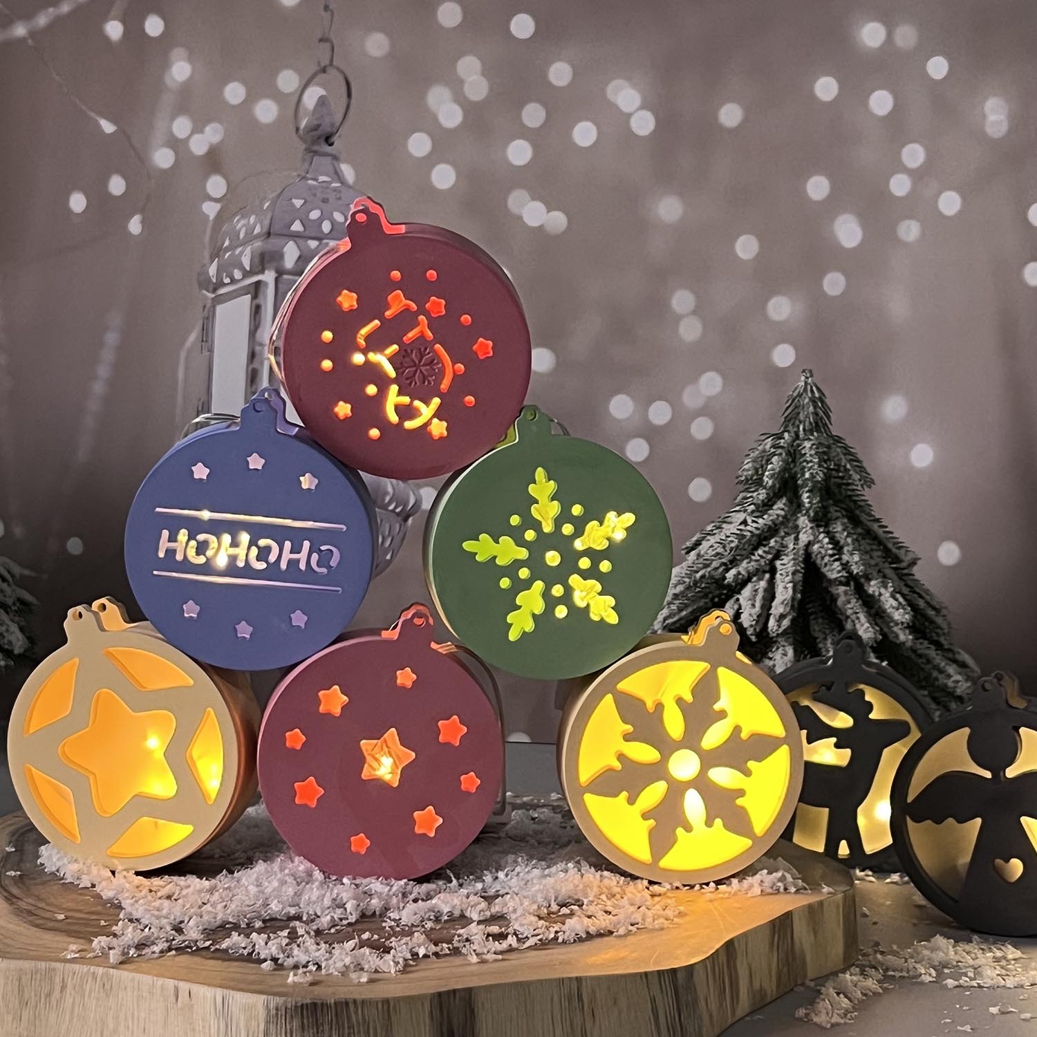 Série de natal luz noturna pin - Pendant Lighting Christmas Decor avaliação e preço