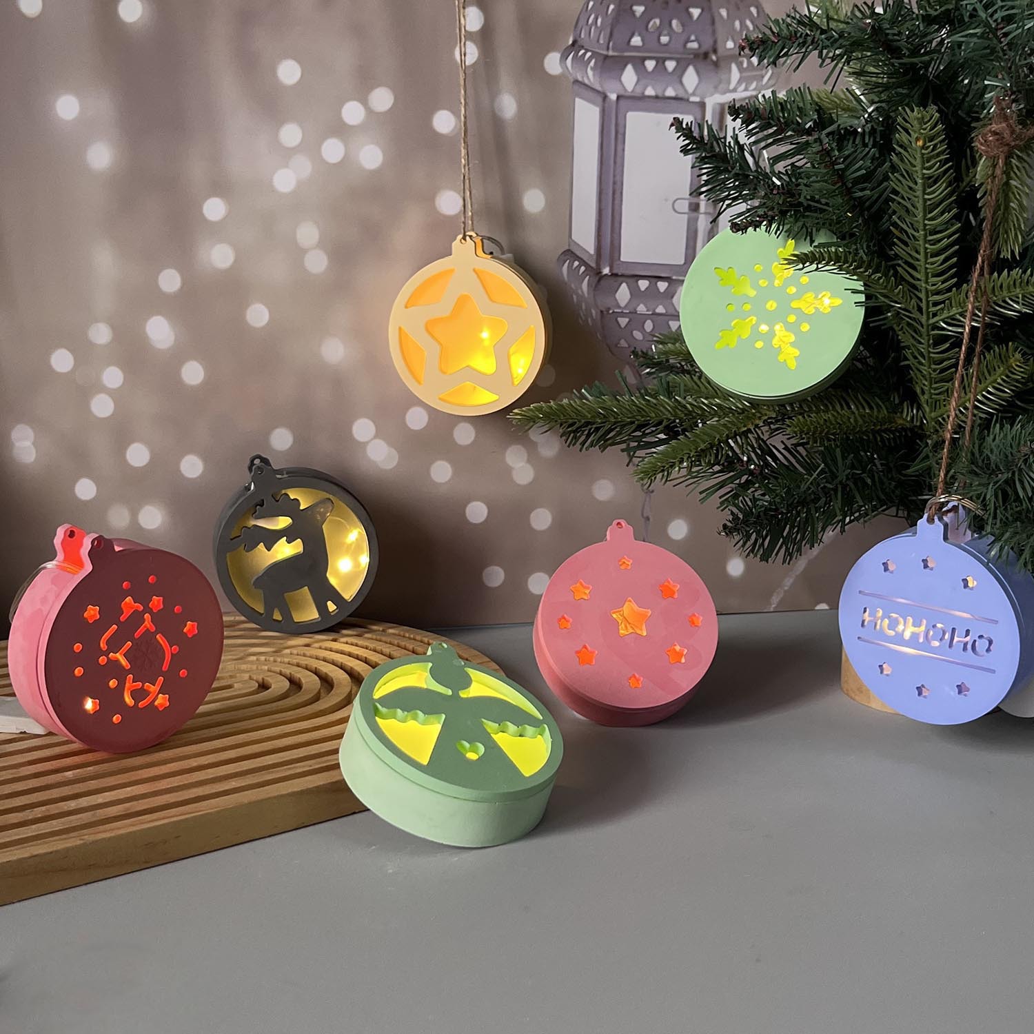 Série de natal luz noturna pin - Pendant Lighting Christmas Decor avaliação e preço