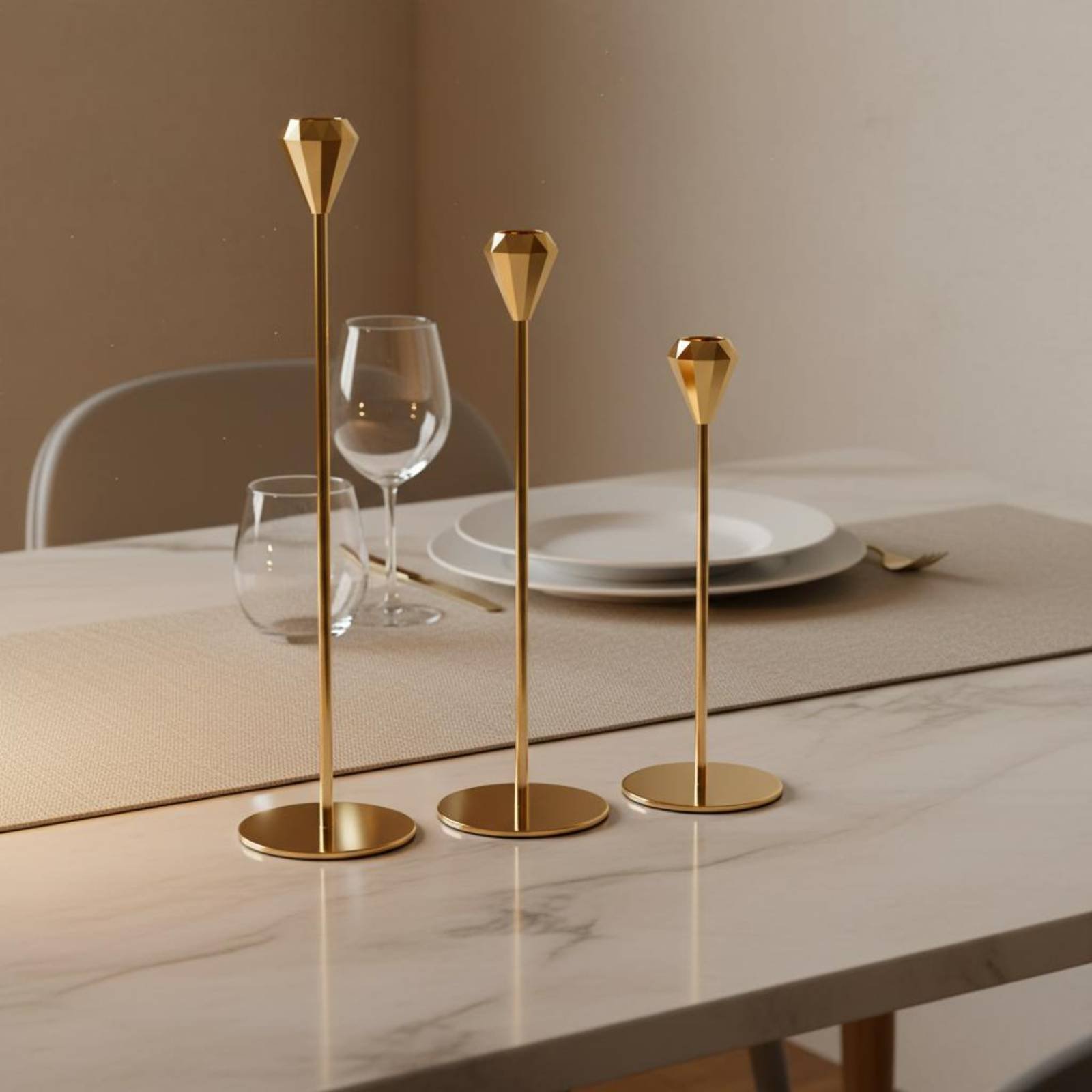 Conjunto de 3 Castiçais de Cri - Candle Holder Set avaliação e preço