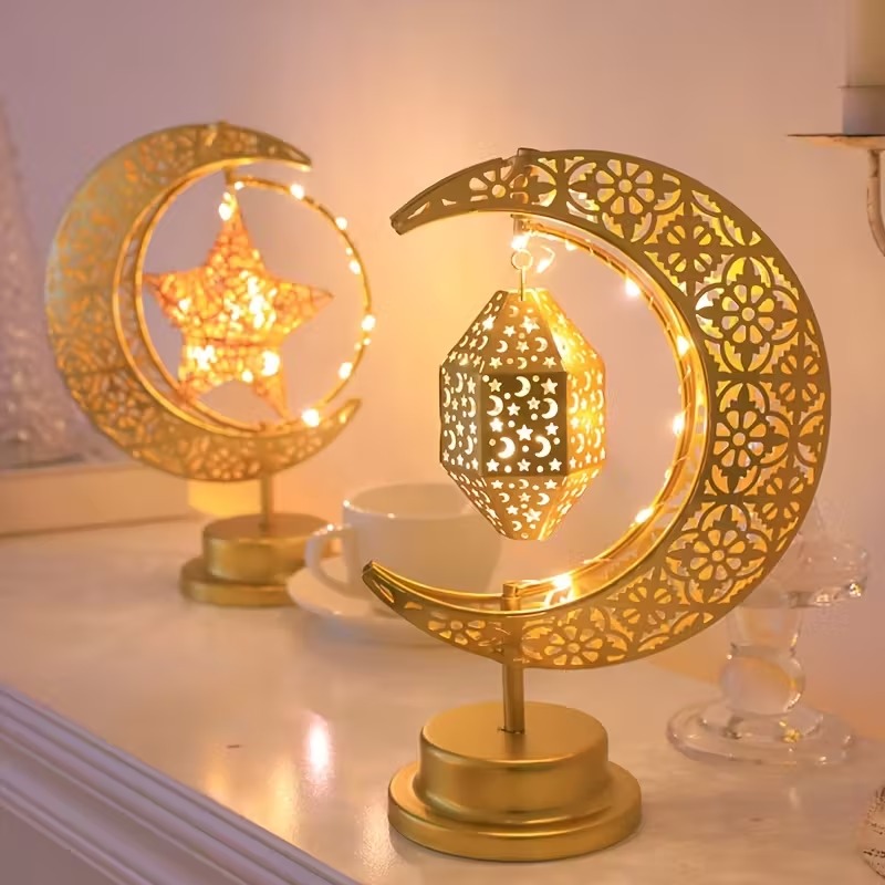 Ramadan led night light rotati - Led Moon Lamp avaliação e preço