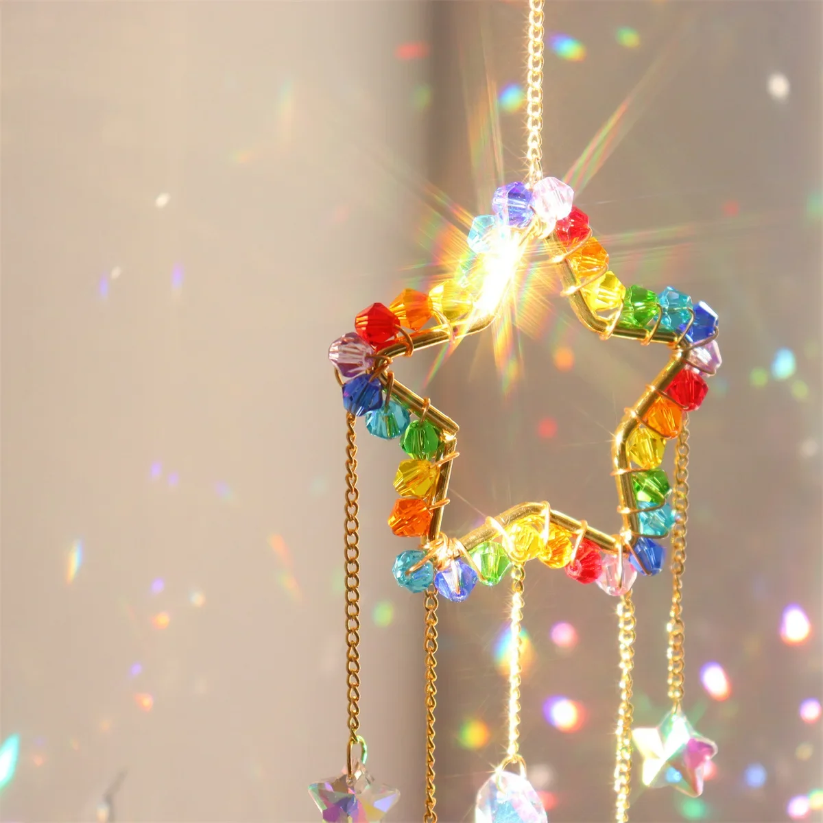 Apanhador de Sol Chakra com Pr - Pendant Lighting Christmas Decor avaliação e preço