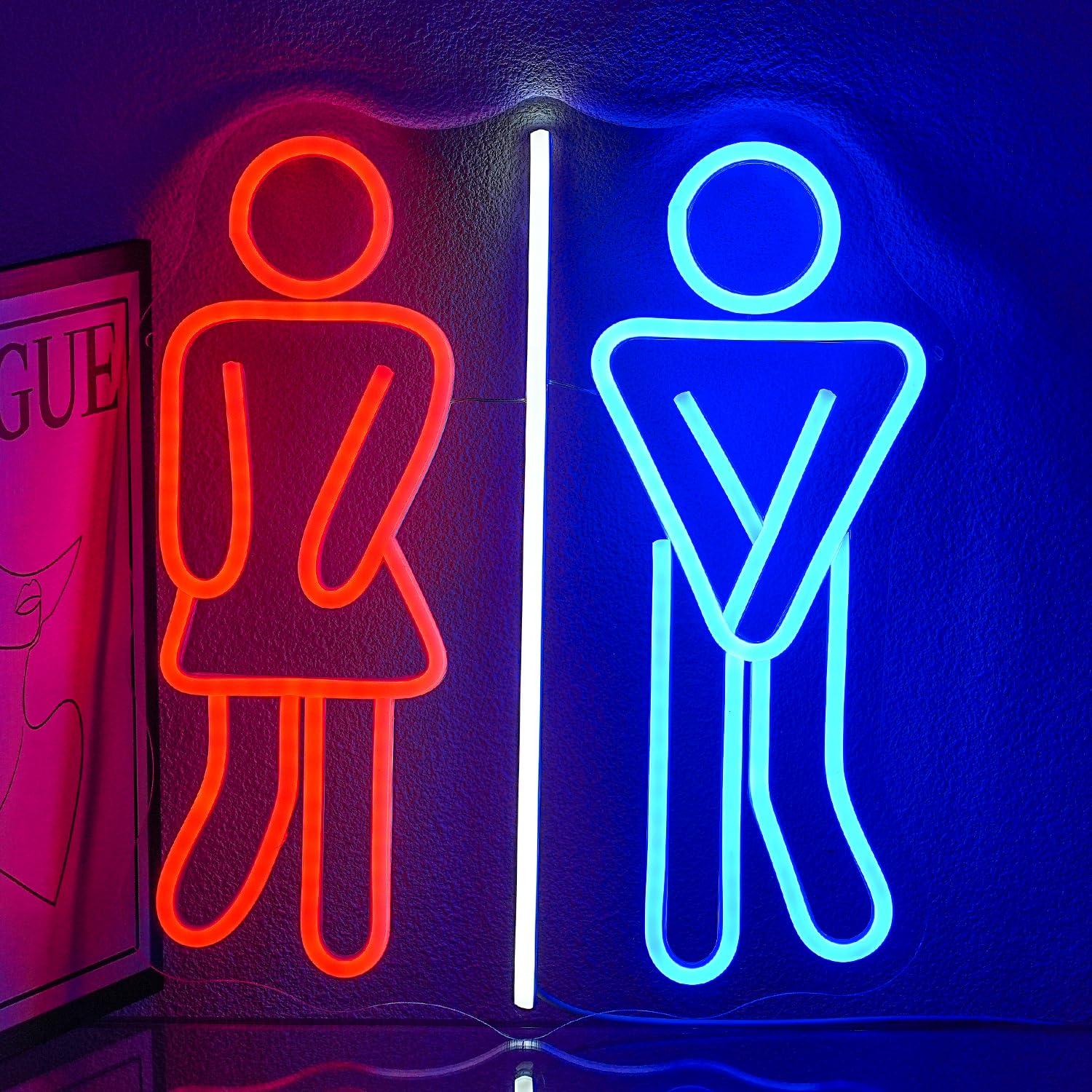 Letreiros Neon para Banheiro:  - Office Lighting Decor avaliação e preço
