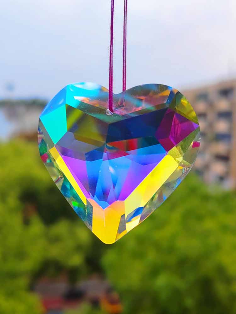 Brilho Cristal Pêssego Coração - Pendant Lighting Christmas Decor avaliação e preço