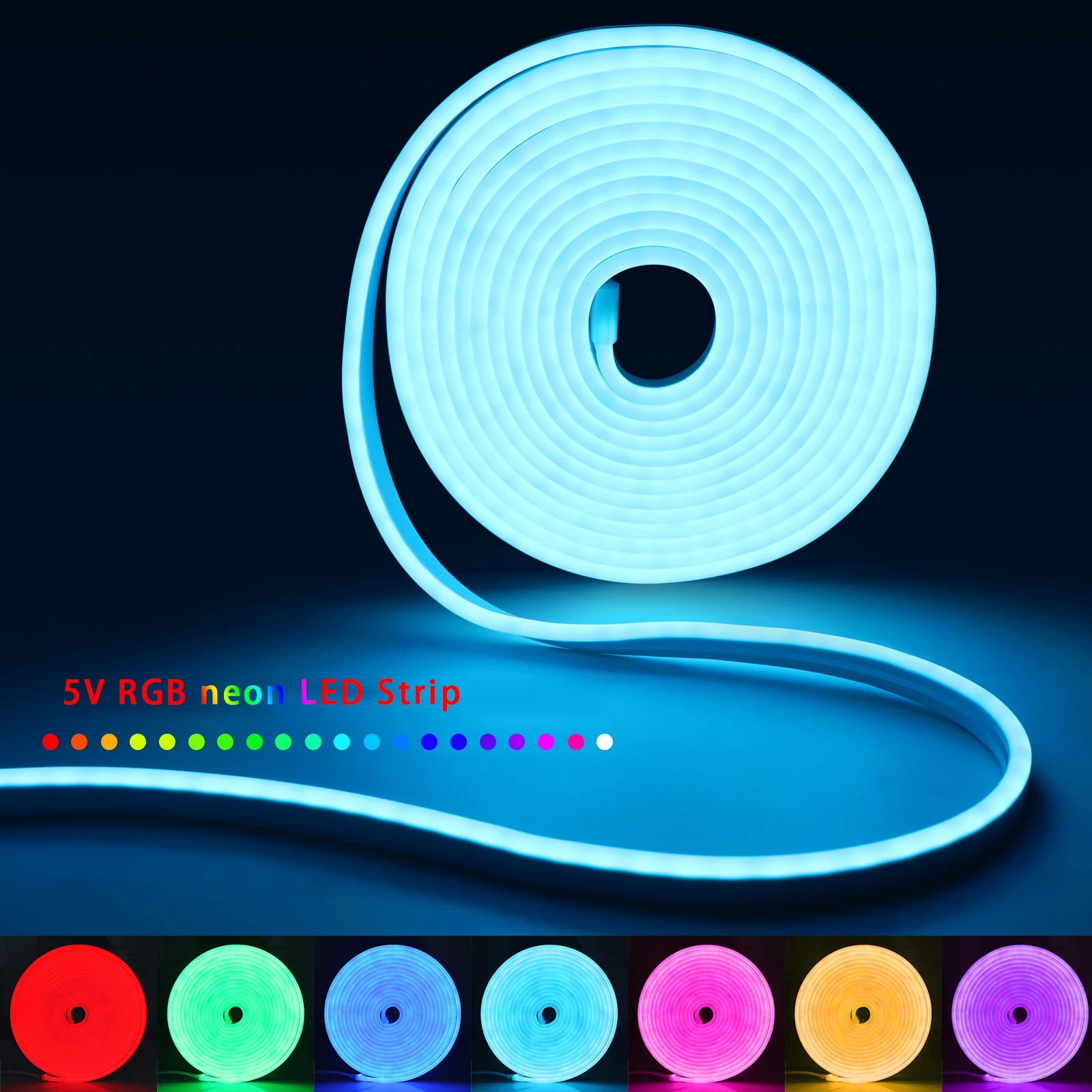 1-5m rgb led neon luz de tira  - Home Lighting And Decor avaliação e preço