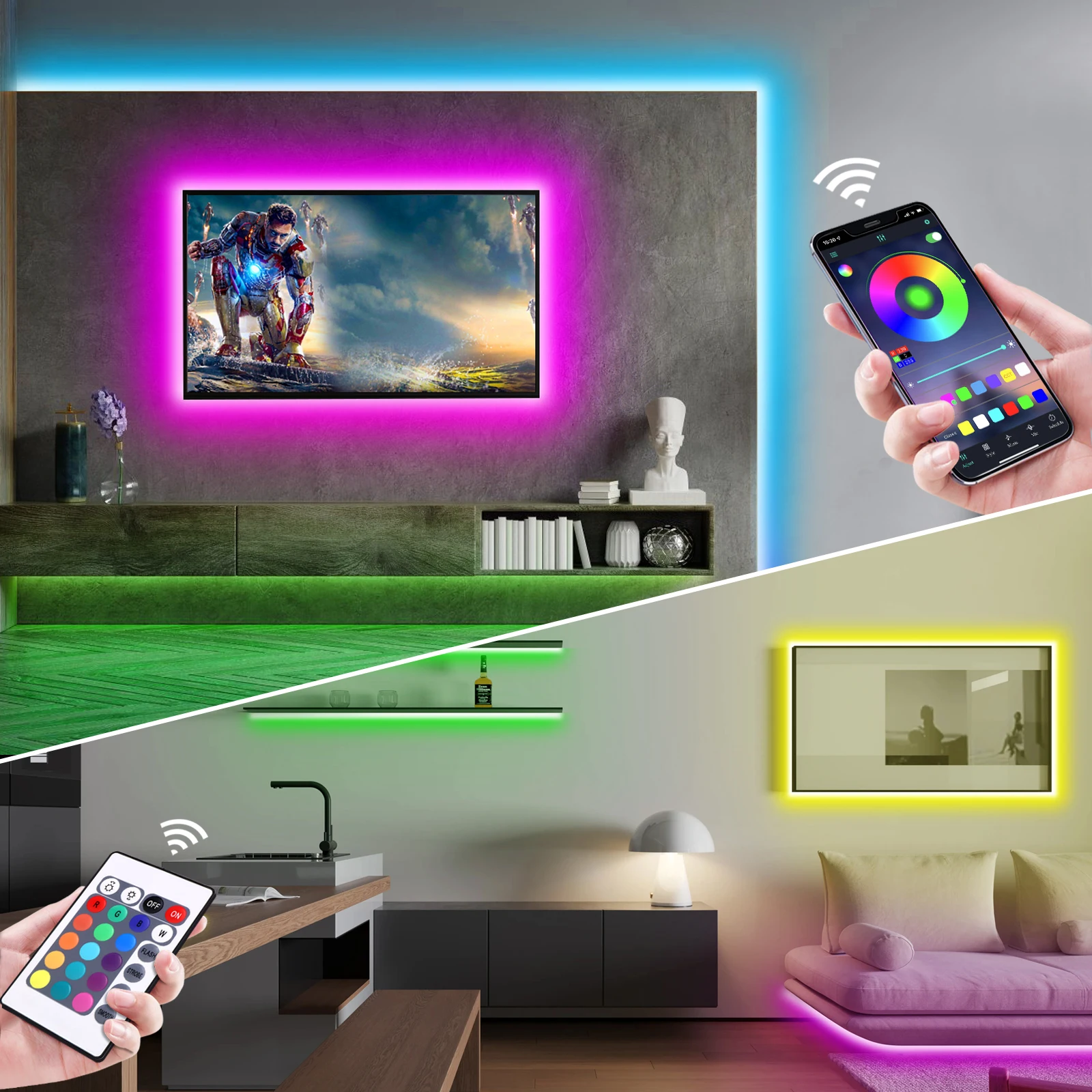1-5m rgb led neon luz de tira  - Home Lighting And Decor avaliação e preço